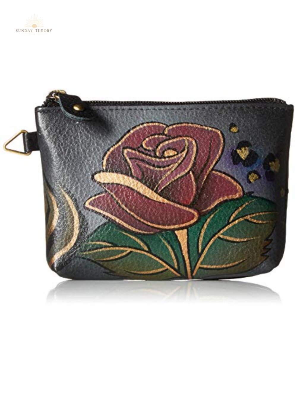 Hand Painted Genuine Leather Coin Pouch Purse